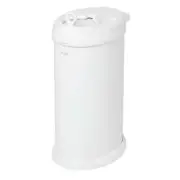 Ubbi Eco-friendly Diaper Pail Nappy Bin Powder Coated Steel Rubber Seals White