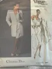 Original unused Vogue Paris Orig Christian Dior 3Piece Dress Pattern #1867 Sz 14