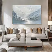 Handmade Oil Painting Canvas Wall Art Decoration Modern Abstract Mountains Rivers Natural Scenery for Home Decor Stretched Frame Hanging Painting /Rolled Frame