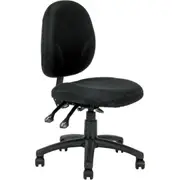 YSD LINCOLN NO ARMS MEDIUM BACK TASK CHAIR Black 5 Year Warranty
