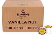 Don Francisco's Vanilla Nut Flavored (100 Count) Single-Serve Coffee Pods, Compatible with Keurig K-Cup Brewers