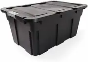 Homely 100L Heavy Duty Storage Container - Black Storage Bathroom Laundry Garage Kitchen Living Room Bedroom Guest Room