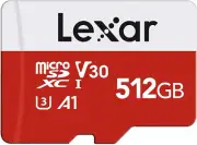 E-Series 512GB Micro SD Card, Microsdxc UHS-I Flash Memory Card with Adapter, 10