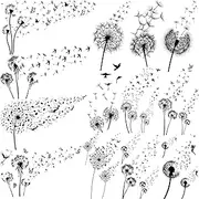 EGMBGM 13 Sheets Beautiful Dandelion Temporary Tattoos For Women Realistic Flying Dandelion Birds Butterfly Fake Tattoos Flowers For Girls Kids Hand Wrist Neck Decoration Temp Tatoos Temporary Sticker