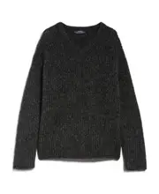 Rib knitted wool sweater S,XS,L,M Black