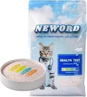 NEWORD Crystals Cat Litter Health Indicating Silica Gel Cat Litter, Color-Changing, 8lb, Urine PH Levels Detection Health Monitoring Non-Clumping Superior Odor Control Absorbent Lightweight, Unscented