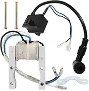 Vuzmode Ignition Coil + Magneto Coil, for 49cc 50cc 60cc 80cc 2-Stroke Engines Motor Motorized Bicycle Bike Engine Ignition Coil Pack