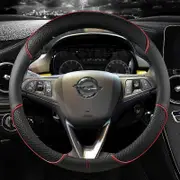 Car Steering Wheel Cover For Opel Astra (K) Corsa (E) Karl 2014-2022 Crossland X Grandland X Insignia 2017-2022 Auto Accessories RED O SHAPE