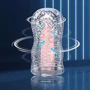 Bq0bI-Transparent Design Men's Soft Silicone Material Powerful Suction Cup with Realistic Touch Feeling