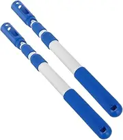 TINEASUR 2pcs Adjustable Connecting Pole Swimming Pole Pool Pole Pool Cleaning Pole Skimmer Net Pole Metal Pole Metal Connecting Pole Pool Net Pole Extendable Telescopic Rod Adjustable Pole