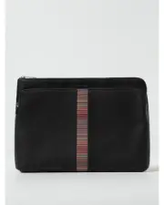 Paul Smith ZipAround Clutch MultiStripe Men Black Briefcases