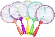 5Pcs Fishnets Toys Utensils, Insect Catching Nets,Fishing Net,Butterfly Nets,Net Bugs Catching,Kids Outdoor Toy,Small Fish Net,Nature Exploration Toys for Child Playing, Lightweight,Colors Random