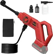 Cordless Pressure Washer for Milwaukee M18 18V Battery, Portable Cordless Power Washer Max 1300PSI with 6-in-1 Nozzle & 17FT Drain Hose, Handheld Pressure Washers for Patio/Car/Floor/Fence(No Battery)