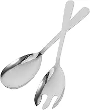Gatuida 2pcs Stainless Steel Salad Serving Utensils Set Elegant Fork and Spoon for Shared Dining for Salads Ice and Desserts User Friendly Design for Practical Use
