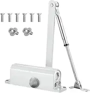 Erme Automatic Door Adjustable with Restraint (30-65kg) / Door Spring with Hydraulic System/Automatic Door Closer/Door Lock/Shock Absorber Door (Silver)