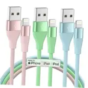 iPhone Charger 3Pack 10 FT Apple MFi Certified Lightning Cable Fast Colorful
