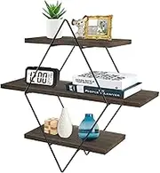Floating Shelves，Display Shelves，Wall Shelves， Wall Shelve Floating Shelves Wall Mounted Wall Shelf Unit Wood for Living Room Office Rustic Wood