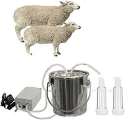 Electric Milking Machine Kit, Pulse Milking machine7L Portable Stainless Steel Household High Configuration Double Head Electric Milking Machine,for Sheep Goat Cow,7litersforsheep