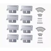 Solar Panel Z-Bracket Flat Roof Yacht RV Mount Aluminum Alloy Kit - 8pcs