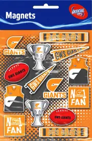 Greater Western Sydney Giants AFL Magnet Sheet * 14 Magnets Per Sheet