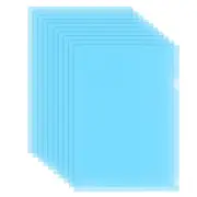 FZ103004 A4 L-shape Transparent File Folder Documents Holder File Pockets Students Test Exam Paper Container Office School Supplies from Xiaomi Youpin BLUE COLOR