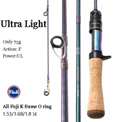 Carbon Ultralight Fishing Rod Lure Tip with Ring Casting Rod Trout Spinning Rod