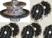 1 1/2" Full Bullnose Router Bit 35 saw Blade stone granite concrete countertop
