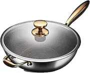Soup Pot Stainless Steel Non Stick Pan Uncoated Oil Smoke Free Flat Bottom Frying Pan Gas Stove Electromagnetic Oven