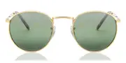 Ray-Ban RB3637 New Round Polarized 9196G4 Men's Sunglasses Gold Size 50