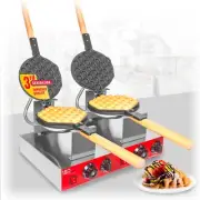 Bubble Waffle Maker | Professional Electric Iron | 2 Hexagon Shaped Waffles