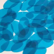Ellipse Oval Vinyl Shape 1.5" Blue Go Go Transparent