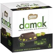 Nestle Damak Dark Chocolate with Pistachios (Each 2.82 oz) 1 Box 6 Count