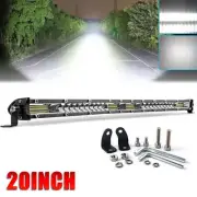 20inch Slim LED Light Bar Single Row Spot Flood Combo Work Truck SUV ATV 4WD 22"
