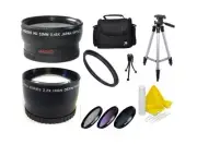 Accessory Kit Lens Filters Tripod Bag for Canon Vixia HF R700 R600 R72 R70 R62