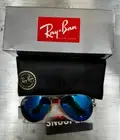 Ray-Ban RB3025 Classic Aviator Sunglasses - Matte Gold/Grey Mirrored Blue - 55m
