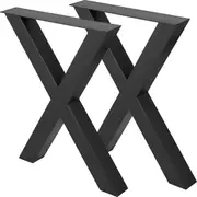 X-Frame Metal Table Legs - Black, Heavy Duty, Easy Install, Versatile Use
