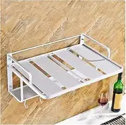 Free Standing Spice Organiser Space Aluminum Microwave Oven Bracket Wall Mounted Kitchen Rack Light Grate Kitchen Shelf Microwave Oven Rack Storage Wall