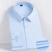 Men's Shirt Dress Shirt Casual Shirt Button Up Shirt Plain Wedding Office / Career Black White Pink Dark Navy Long Sleeve Turndown Spring Summer Clothing Appa