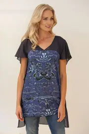 Graphic Print Tunic--BOOR-S143234