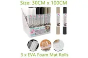 3 Rolls Thin EVA Foam Mats Non Slip Waterproof Liner Drawer Placemat Kitchen