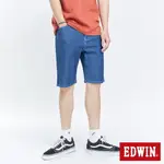 新品↘EDWIN JERSEYS 迦績 加大碼 PLUS透氣短褲-男款 拔洗藍