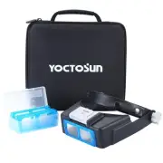 Headband Magnifying Glass with 4 LED Lights, 4 Lenses and Storage Case，Magnif...