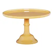 Ecology Glass Torte Cake Stand Dessert Display Holder 29x18cm Honey Yellow