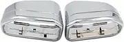 Car Stainless Steel Exhaust Tip Square Exhaust Tip Compatible For BMW X3 LCI G01 30i Ix EX X4 LCI G02 30iX Sport Muffler Tip Nozzle(Silver)