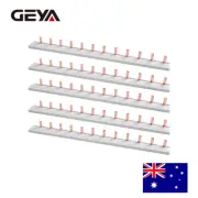 GEYA 5PCS 1/2P Copper Busbar Circuit Breaker Connector 63A 230/415V MCB&RCBO&RCD