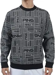 PING APPAREL(ピン アパレル) Pin Apparel 621-3270005 Men's Crew Neck Knit (Arizona maze Pattern, Windproof Lining) / Golf