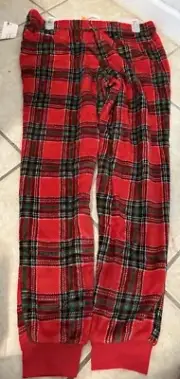 Ladies LOUNGE PJ PANTS Size M (8/10) NEW With Tags Soft, Plush PLAID Pj1
