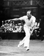 Tennis Charles Hare in action for Great Britain Old Historic Photo