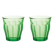 2x 4pc Duralex Picardie 250ml Glass Tumbler Drinking Water/Juice Cup Set Green