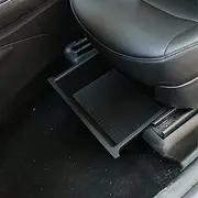 Car Front Under Seat Storage Box for Tesla Model Y 2020-2024 Accessories Underseat Storage Tray Double-Layer Designed Hidden Organizers 1 piece (Black)